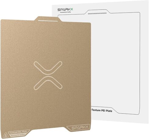 Creality Official SPARKX i7 Build Plate, Double Sided Textured PEI Sheet, 265×300mm Magnetic Flexible Removable Spring Steel Printing Plate, 3D Printer Bed Plate Gold (Without Magnetic Base) in Kuwait