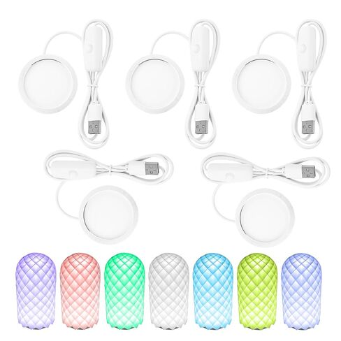5Pcs Remote Control RGB LED Lamp Kit 001 for Bambu Lab, Multicolor RGB 3D Printer LED Lamp Kit, Adjustable 3D Printed DIY Hardware Model Spare Parts, 5V USB Powered in Kuwait