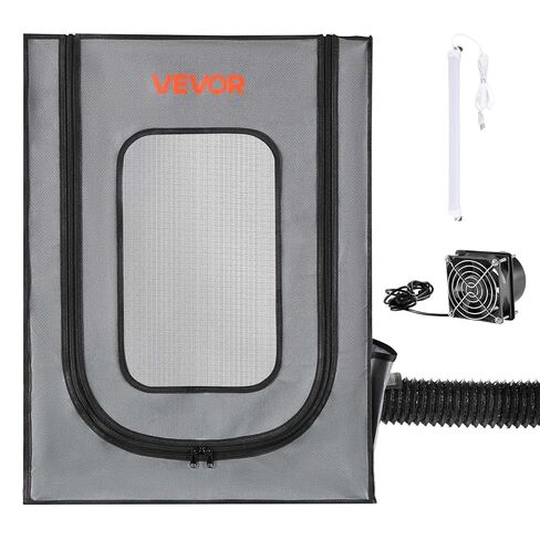 VEVOR 3D Printer Enclosure with Ventilation, Dustproof Waterproof Oxford Cloth Resin 3D Printer Tent, Constant Temperature Protective Case with LED, Compatible with Photon Mono/Mars 3, FDM/LCD Printer in Kuwait