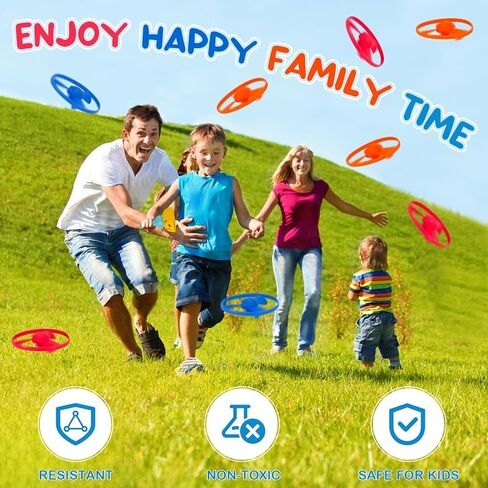 Outdoor Flying Disc Launcher Toys Set Pull-String Launchers Flying Toys Summer Fun Outdoor Activities in Kuwait