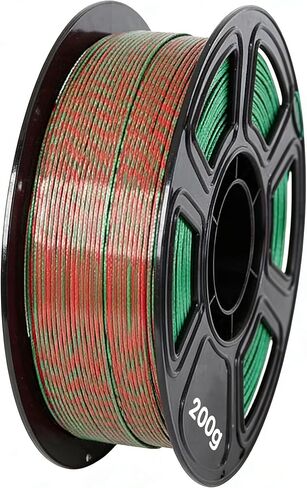 200g Silk PLA 3D Printer Filament Gradient Modeling Material 1.75mm, High Speed Printing Filament, Enhanced Toughness, for Sensory & Fidget Star, Dimensional Accuracy 0.02mm Red Green in Kuwait
