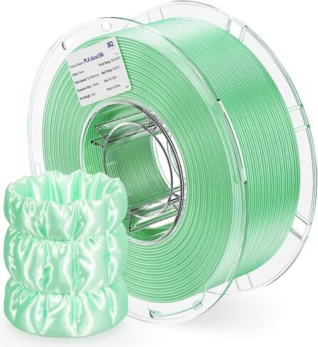 BIQU PLA Aura Silk 3D Printer Filament Bundle PLA Silk 1.75mm 1KG Using NatureWorks Ingeo, Strong Adhesion&Ultra-Gloss Silk PLA Filament for Bambu-Lab, Creality, Anycubic Most FDM 3D Printer(Ice Blue) in Kuwait