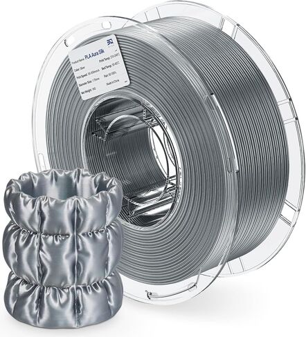 BIQU PLA Aura Silk 3D Printer Filament Bundle PLA Silk 1.75mm 1KG Using NatureWorks Ingeo, Strong Adhesion&Ultra-Gloss Silk PLA Filament for Bambu-Lab, Creality, Anycubic Most FDM 3D Printer(Ice Blue) in Kuwait