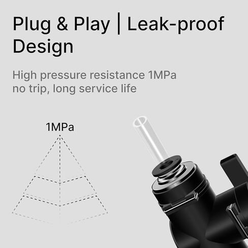 6-PACK 6MM Tube OD Push to Connect Air Flow Control Valve, BUC-6 Pneumatic Ball Valve Quick Connect Air Line Hose Fittings in Kuwait
