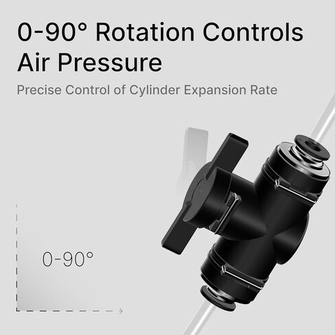 6-PACK 6MM Tube OD Push to Connect Air Flow Control Valve, BUC-6 Pneumatic Ball Valve Quick Connect Air Line Hose Fittings in Kuwait