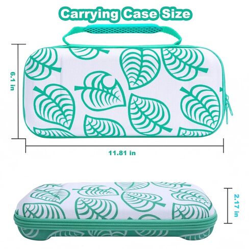 Carrying Case for Nintendo Switch 2, Large Capacity Switch 2 Case Hard Shell Protective Travel Pouch with 12 Game Card Slots Slim Storage Bag for Console & Accessories Cute Carry Cases for Gift, Green in Saudi Arabia