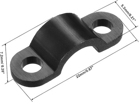 uxcell 100pcs Nylon Cable Clamp Wire Tube Fastener Fixing Clip Curve Black in Kuwait