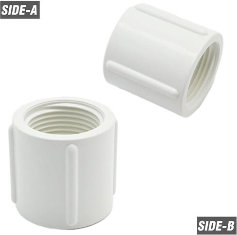 10Pcs 3/4 Inch Female to Female Threaded Coupling Connector, PVC Pipe Fitting White 3/4" Coupling Adapter, for Outdoor Applications Cold Water Supply Lines in Kuwait