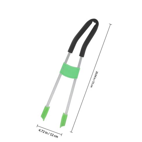 PartyKindom Aluminum Alloy Trash Grabber Clamp with Long Handle, Dual Rod Garbage Tongs Waste Picker Tool for Outdoor Sanitation and Litter Collection in Kuwait