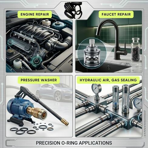 Gadgetime USA 705PCS Washer & O-Ring Assortment Kit, 32 Sizes – 2-in-1 Leak-Proof Rubber Seal Set for Faucet, Garden Hose, Spigot, Pressure Washer & Home Plumbing Repair in Kuwait