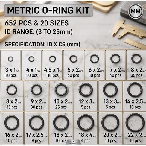 Gadgetime USA 705PCS Washer & O-Ring Assortment Kit, 32 Sizes – 2-in-1 Leak-Proof Rubber Seal Set for Faucet, Garden Hose, Spigot, Pressure Washer & Home Plumbing Repair in Kuwait