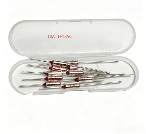 TF185C, RY 185°C Thermal Fuse 10A 250V - Axial Temperature Cutoff Switch for Rice Cooker, Electric Kettle & Pressure Cooker | Replacement TF185 Thermal Fuse (10 pcs) in Kuwait