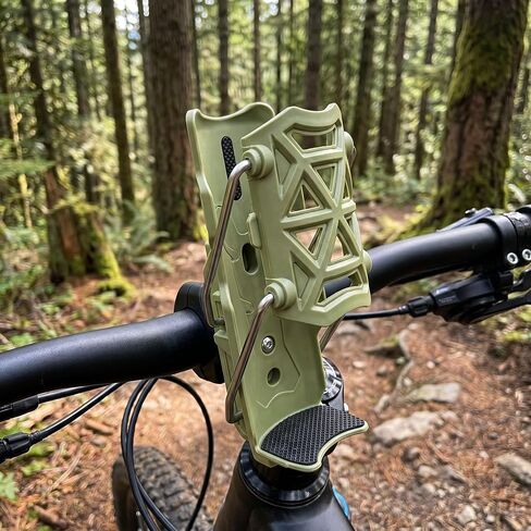 Auto-Adaptive Bike Water Bottle Holder Shockproof Bicycle Cup Mount with 360°Rotation Universal Fit for MTB Road Bike Motorcycle & Stroller-Olive in Kuwait