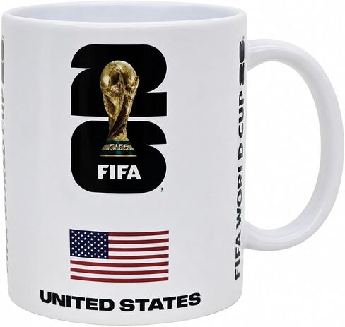 Official FIFA World Cup 26 Coffee Mug – 11oz White Ceramic USA Flag Cup in Kuwait