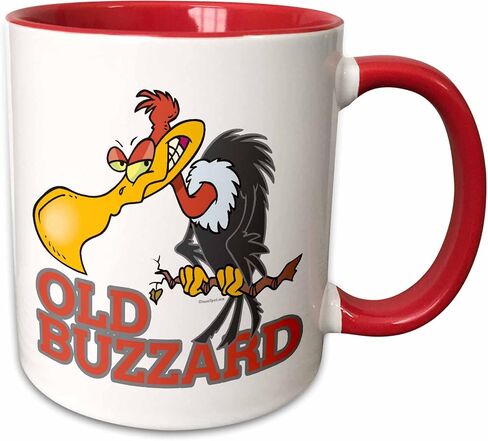 3dRose Old Buzzard 11oz كوب أسود بلونين in Saudi Arabia