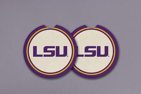 مجموعة قواعد الأكواب لكرة القدم LSU Tigers مكونة من قطعتين - بطانات حامل الأكواب الماصة الرسمية للرابطة الوطنية لرياضة الجامعات (NCAA)، ملحقات سيارات الفريق المتينة للمشجعين، أرجواني وذهبي - ماجنوليا لين in Kuwait