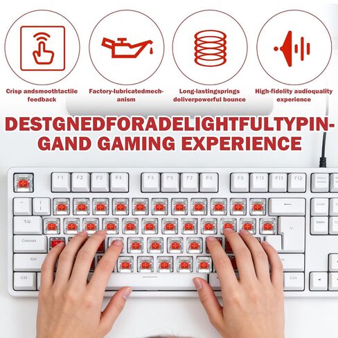 50pcs Mechanical Keyboard Switches,3 Pin Red Keyboard Clickers,Keyboard Clicker for 3D Prints,Clicky Switches Replacement Dustproof Keyboard Switch with Key Puller and Brush for Most Gaming Keyboards in Kuwait
