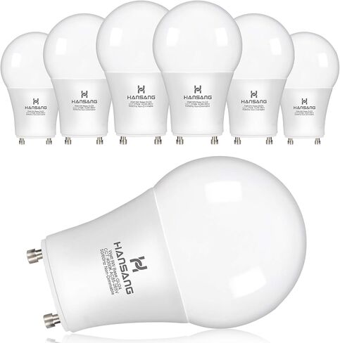 لمبة إضاءة GU24 LED، 2700 كيلو أبيض دافئ، ما يعادل 60 وات، 900 لومن CRI 85+، 2 لمبات إضاءة GU24 على شكل A19، 9 وات LED ملتوية وقاعدة دبوس قفل مع شوكتين لاستبدال CFL، 4 عبوات غير قابلة للتعتيم in Kuwait