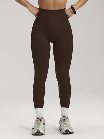 Womens Yoga Pants High Waisted Leggings Seamless Workout Leggings Scrunch Detail Athletic Gym Pants in Kuwait