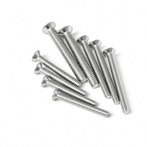 M6 × 25 مم (30 حزمة) براغي ذات غطاء مقبس برأس مسطح، مسامير ألين غاطسة، 304 من الفولاذ المقاوم للصدأ 18-8، خيط آلي بالكامل، لمسة نهائية لامعة in Kuwait