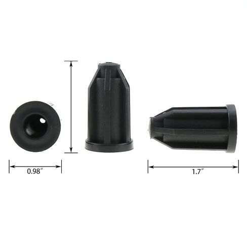 12PCS Black Plastic Caster Sleeve Round Insert ID 11.5mm Industrial Material Handling Product in Kuwait