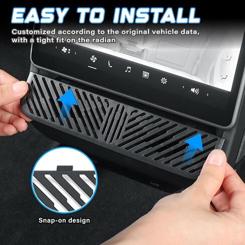 Accessories for Tesla Model Y Juniper 2025 2026 2PCS Rear Under Seat Floor Air Vent Cover for Model Y Juniper Accessories - Air Condition Outlet Grille Protector Flow Vent Grille Protection in Saudi Arabia