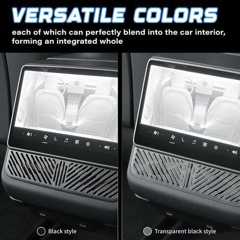 Accessories for Tesla Model Y Juniper 2025 2026 2PCS Rear Under Seat Floor Air Vent Cover for Model Y Juniper Accessories - Air Condition Outlet Grille Protector Flow Vent Grille Protection in Saudi Arabia