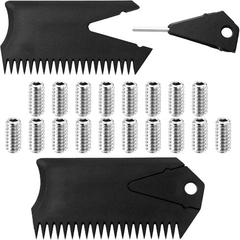 22 Pcs Surfboard Maintenance Kit: 2 Black Surf Wax Combs with 2 Hex Wrenches and 18 Silver Screws, Accessories for Board Waxing & Hardware Installation in Kuwait