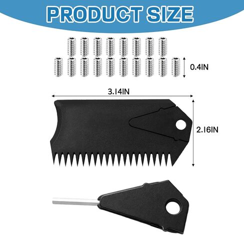 22 Pcs Surfboard Maintenance Kit: 2 Black Surf Wax Combs with 2 Hex Wrenches and 18 Silver Screws, Accessories for Board Waxing & Hardware Installation in Kuwait