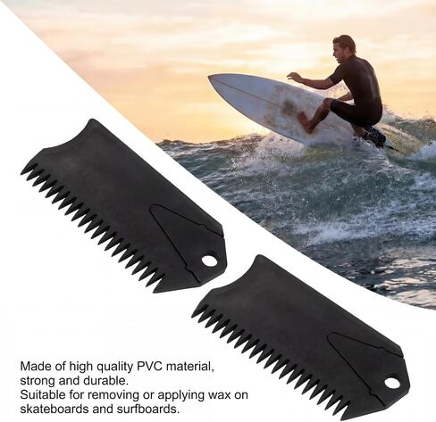 22 Pcs Surfboard Maintenance Kit: 2 Black Surf Wax Combs with 2 Hex Wrenches and 18 Silver Screws, Accessories for Board Waxing & Hardware Installation in Kuwait