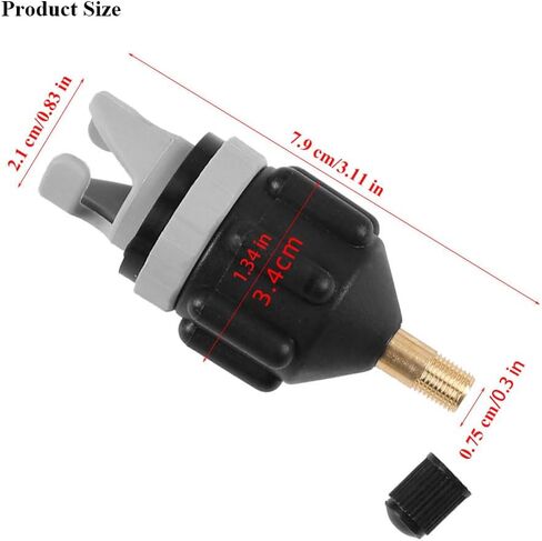 2 Pack SUP Pump Adapter for Inflatable Paddle Board and Kayak, Stand Up Paddle Board Air Valve Adapter with Strong Seal, Resistant and Easy to Use Inflation Converter in Kuwait