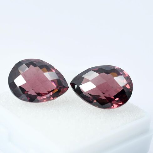 ياقوت 22.30 قيراط أحجار كريمة طبيعية مفكوكة زوج من قطع الكمثرى Padparadscha in Kuwait