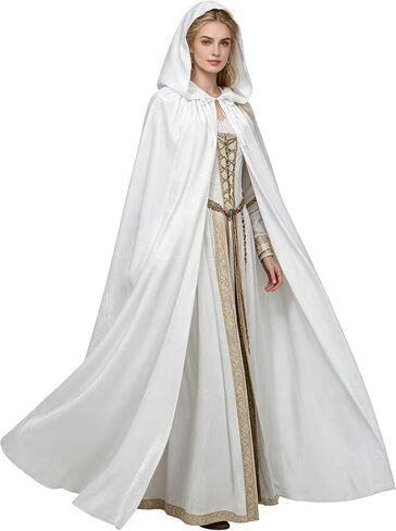 Men Women Velvet Cloak مع غطاء محرك السيارة ، كيب فيلفيت الكبار مع غطاء محرك السيارة ، زي الساحرة في عيد الهالوين ، معالج عباءة in Kuwait