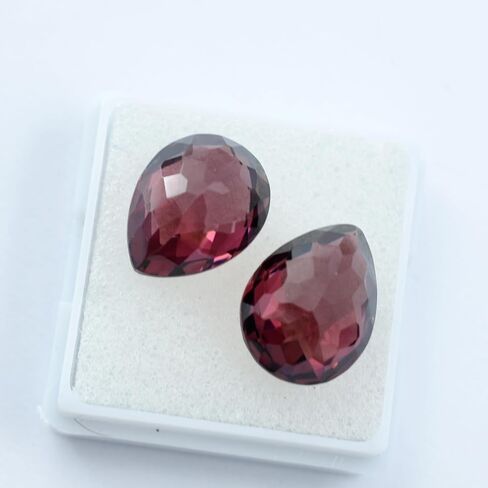 ياقوت 22.30 قيراط أحجار كريمة طبيعية مفكوكة زوج من قطع الكمثرى Padparadscha in Kuwait