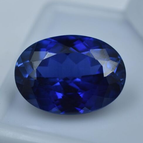 Natural Blue Tanzanite Oval Cut 10.50 Ct Ring Size Loose Gemstone CERTIFIED in Kuwait