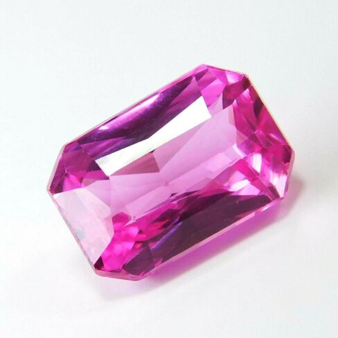 8.36 Ct A+ NATURAL Sapphire PINK Emerald Ring Size Loose Gemstone CERTIFIED in Kuwait