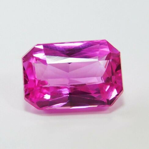8.36 Ct A+ NATURAL Sapphire PINK Emerald Ring Size Loose Gemstone CERTIFIED in Kuwait