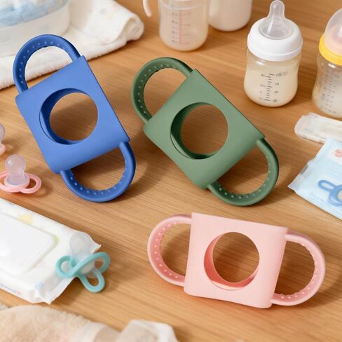3 Pack Silicone Cup Grip Handles, Universal Soft Dual Handle for Toddler Water Bottle, Fits Owala 12oz, Zak 12oz 15oz, Stanley 14oz in Kuwait