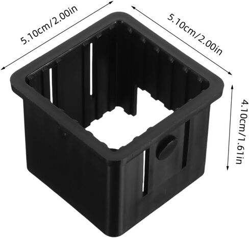 Milisten 4 Pcs Hollow Square Tube Sleeve Insert Adapter: 50mm to 40mm Fitness Equipment Bushing - Anti-Wobble Noise Reduction Sliding Liner for Gym Machine Weight Bench Squat Rack Repair in Kuwait