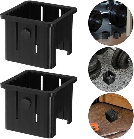 Milisten 4 Pcs Hollow Square Tube Sleeve Insert Adapter: 50mm to 40mm Fitness Equipment Bushing - Anti-Wobble Noise Reduction Sliding Liner for Gym Machine Weight Bench Squat Rack Repair in Kuwait