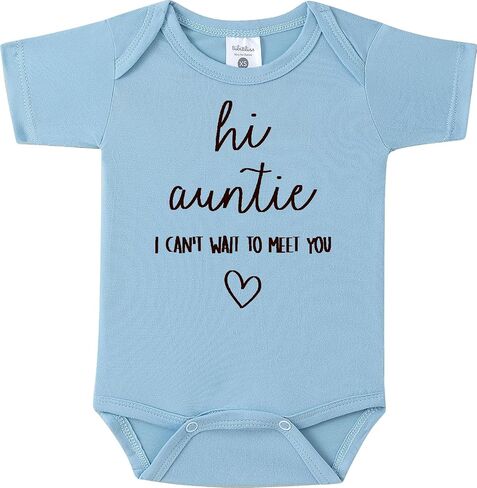 Hi Auntie I Can't Wait To Meet You Baby Announcement Onesie,Pregnancy Announcement for Grandparents Gift in Saudi Arabia