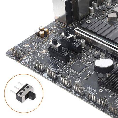 110PCS SPDT Mini Slide Switch Kit Micro Switch 9Values readboard Switches 1p2t Toggle Switches 2 Position 3 Pin Miniature Vertical Panel Mount Knob, SS12D00 SS12F15 SS12D10 SS12F44 in Kuwait