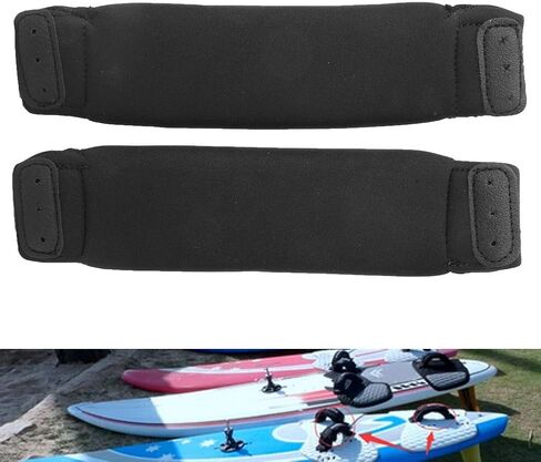 Gonetre Surf Board Foot Strap Black Kiteboard Footstraps Surfing Foot Strap for Kiteboard Surf Board Outdoor Fun Kitesurfing Adult Children Surfing A Pair in Kuwait
