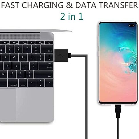 كابل Micro USB، عبوتان [3FT، 3FT]، كابل شحن سريع، كابل نقل بيانات عالي السرعة، كابل هاتف Android لهاتف Samsung Galaxy S7 Edge S6 S5 والمزيد، موثوق به in Kuwait