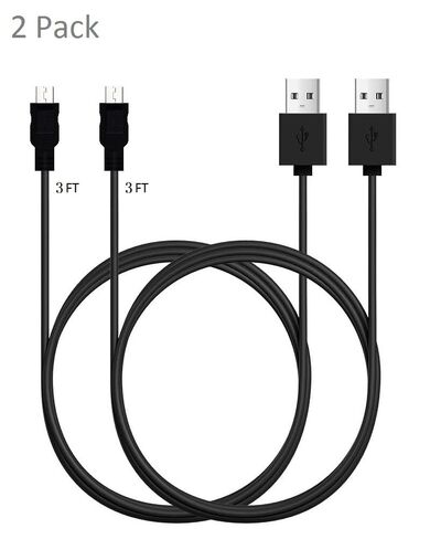 كابل Micro USB، عبوتان [3FT، 3FT]، كابل شحن سريع، كابل نقل بيانات عالي السرعة، كابل هاتف Android لهاتف Samsung Galaxy S7 Edge S6 S5 والمزيد، موثوق به in Kuwait