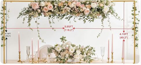Liacere Table Rod Stand with Clamps - Gold Adjustable Table Top Arch Frame Backdrop Stand, Balloon Arch Stand for Wedding, Birthday, Party, Christmas, Easter in Saudi Arabia
