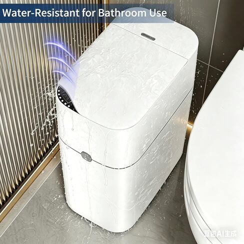 Automatic Bathroom Trash Can with Lid, 3 Gallon Slim Touchless Sensor Garbage Can, Small Smart Auto Bag Adsorption Trash Bin for Living Room, Bedroom, Office and Kitchen in Kuwait