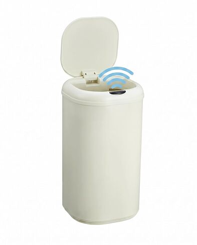 GarveeTech 8 Gallon Automatic Trash Can for Kitchen, Touchless Motion Sensor Garbage Can with Lid, Fingerprint-Proof Stainless Steel Smart Waste Bin for Office, Bathroom & Home, 30L, Beige in Kuwait
