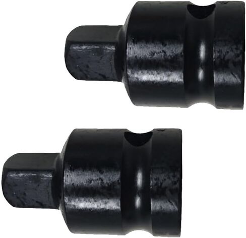 2Pcs 1/2" F to 3/8" M Chrome Vanadium Socket Reducer Adapter, Black Phosphate Finish, Ball Detent for Secure Fit in Kuwait