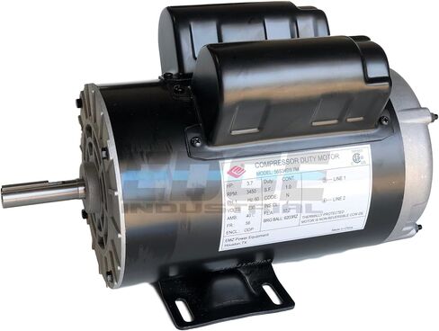 محرك كهربائي جديد بقوة 3.7 حصان، 3450 دورة في الدقيقة، 56 إطارًا، قطر العمود 5/8 بوصة، 17.2 FLA عند 230 فولت in Kuwait